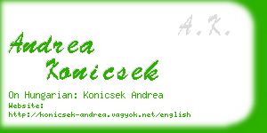 andrea konicsek business card
